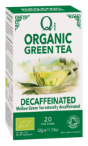 Qi Organic Green Tea Decaffeinated 20 Teabags