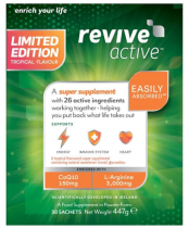 Revive Active Food Supplement Tropical Flavour 20% Extra 36 Pack.