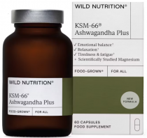 Wild Nutrition Ashwagandha Plus Food-Grown® KSM-66 60 Caps