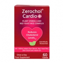 Zerochol Cardio Plant Sterols and Red Yeast Rice Complex 60 Tablets