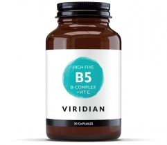 Viridian High Five B5 B-Complex plus Vitamin C 30 Capsules