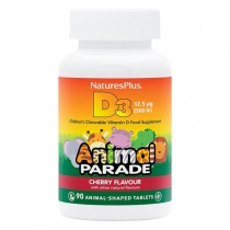 Natures Plus Animal Parade Vitamin D3 500IU 90 Chewables