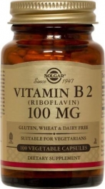 Solgar Vitamin B2 100 Mg (Riboflavin) Vegetable Capsules - Full Of Beans