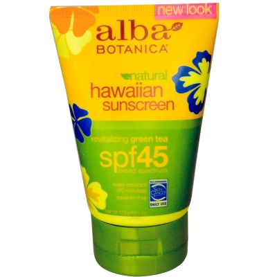 alba botanica sunscreen green tea