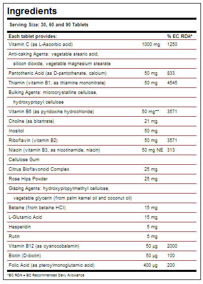 Solgar Ultimate B+C Complex (30 Tablets) - Full Of Beans